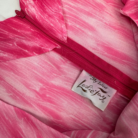 Vintage Pink Maxi Dress Ombré Leslie Fay Women's M Sleeveless - Picture 4 of 13